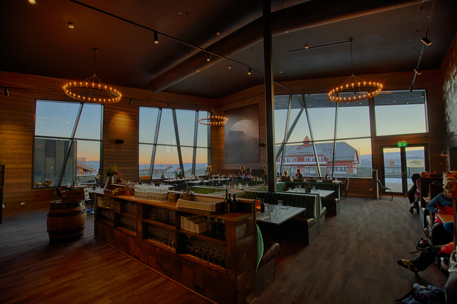 Lodge 900 restaurantområde inne