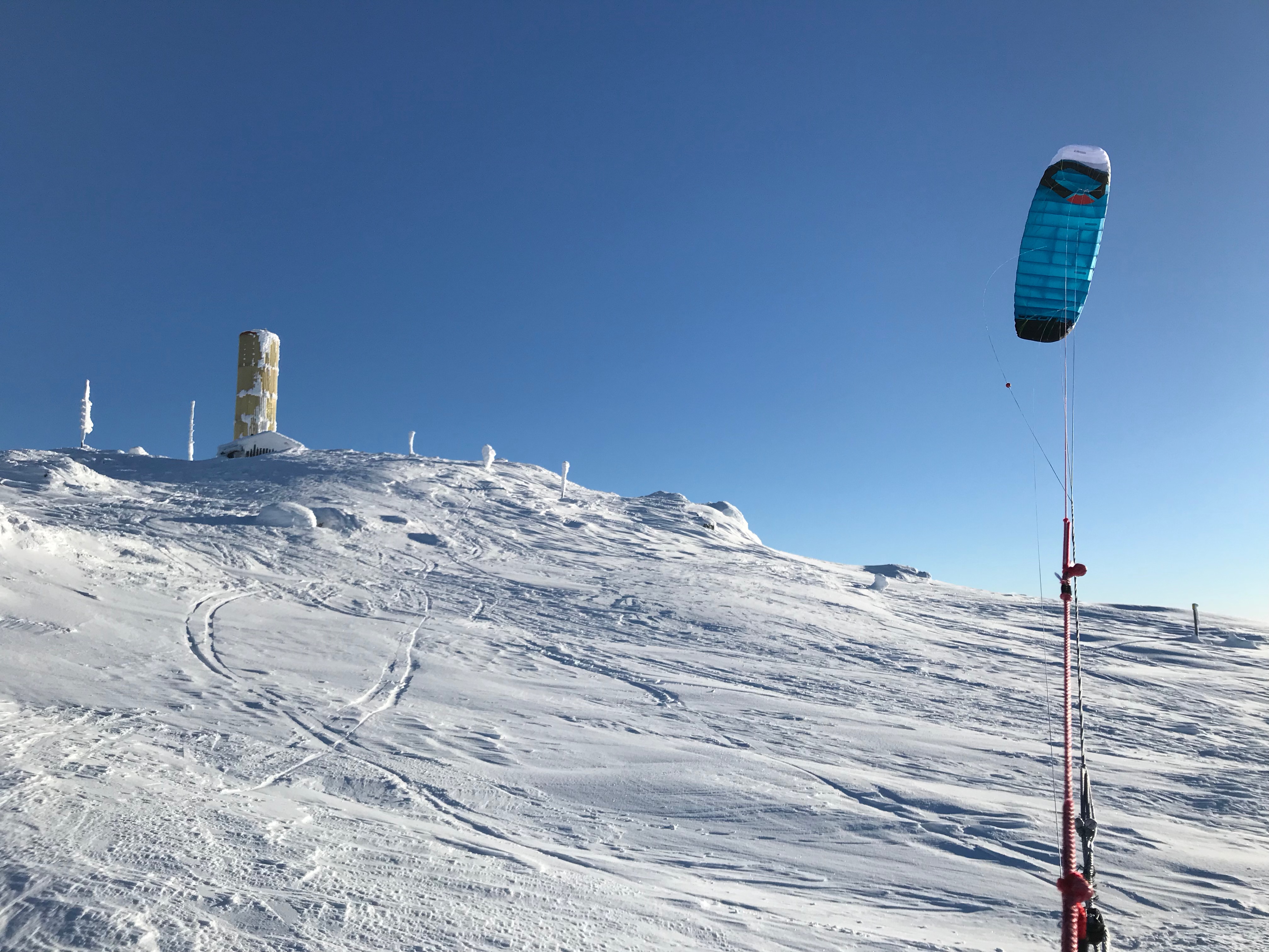 Kiting på Bitihorn på vinteren