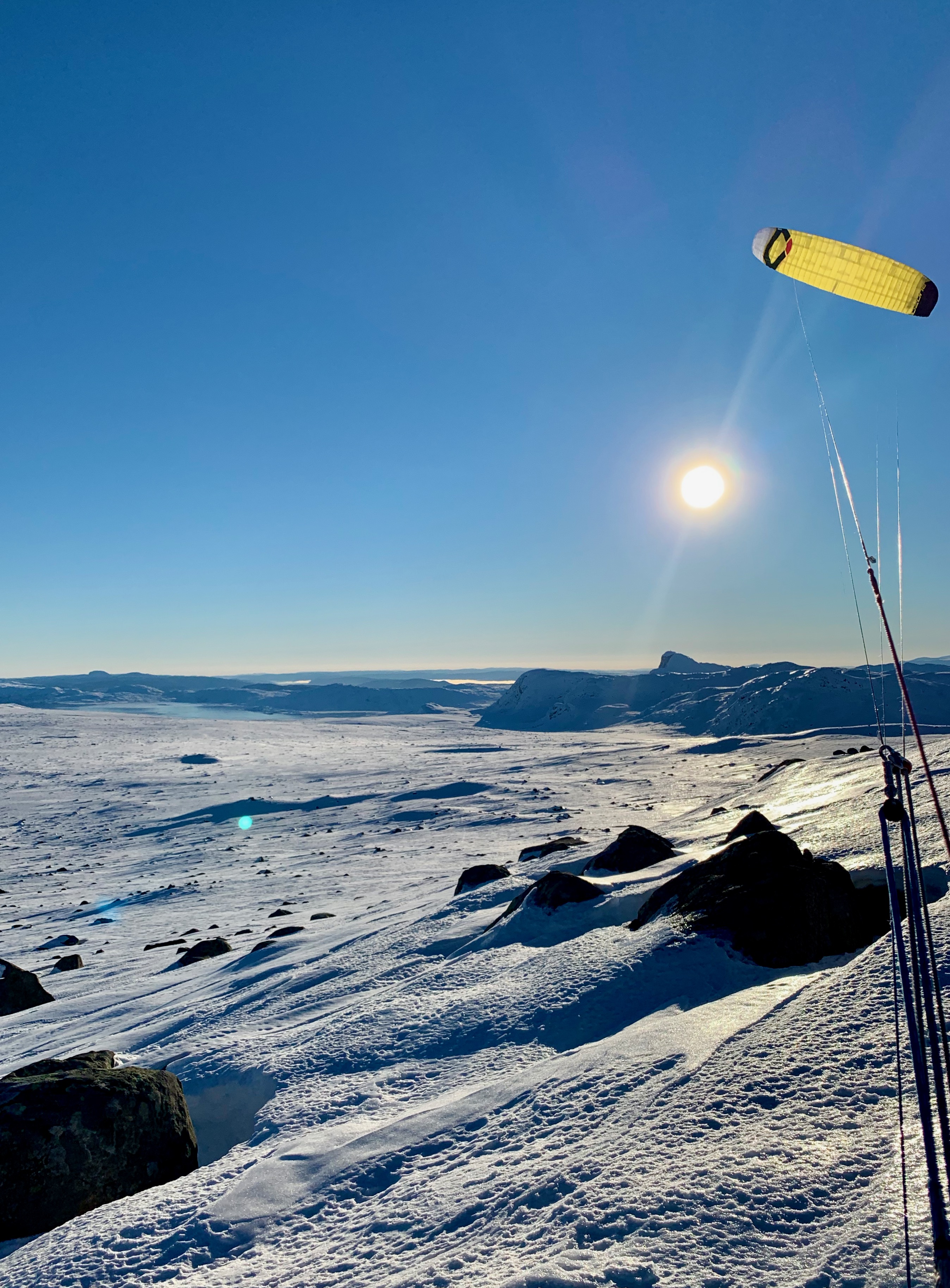 Kiting på snøfjellet