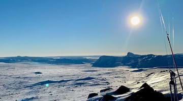 Kiting på snøfjellet