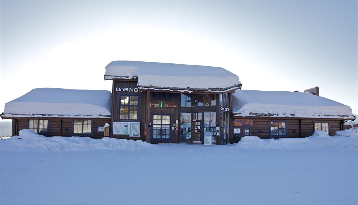 Kontorbygget av Booking Service Beitostølen